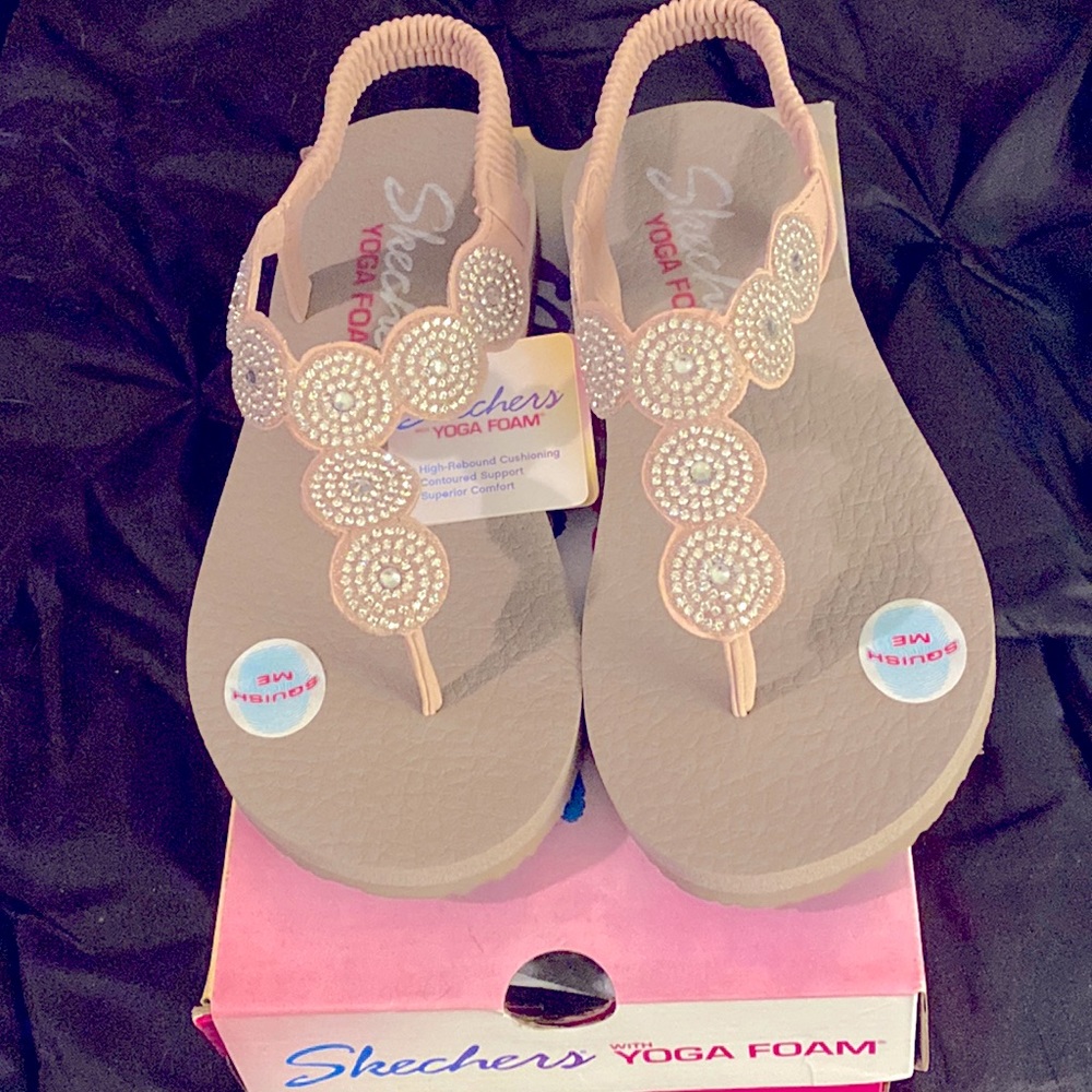 BLING PINK SKECHERS WITH YOGA FOAM